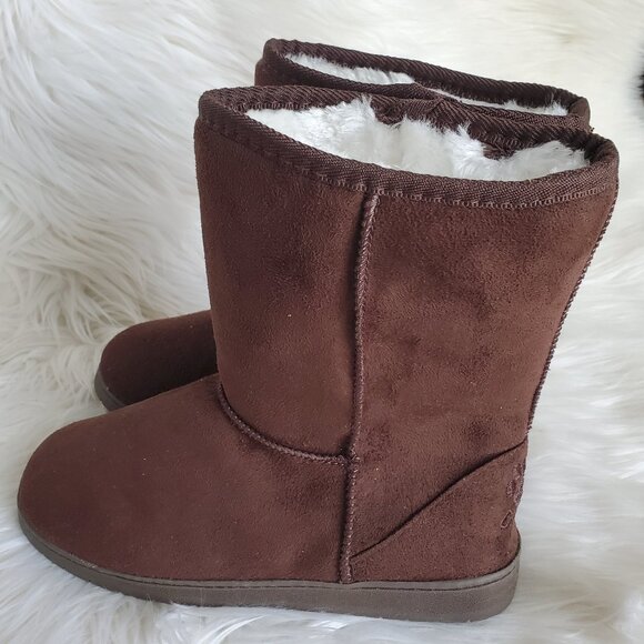 Dawgs Chocolate Faux Suede Microfiber Mid-Calf Boots SZ 6 - Picture 5 of 12